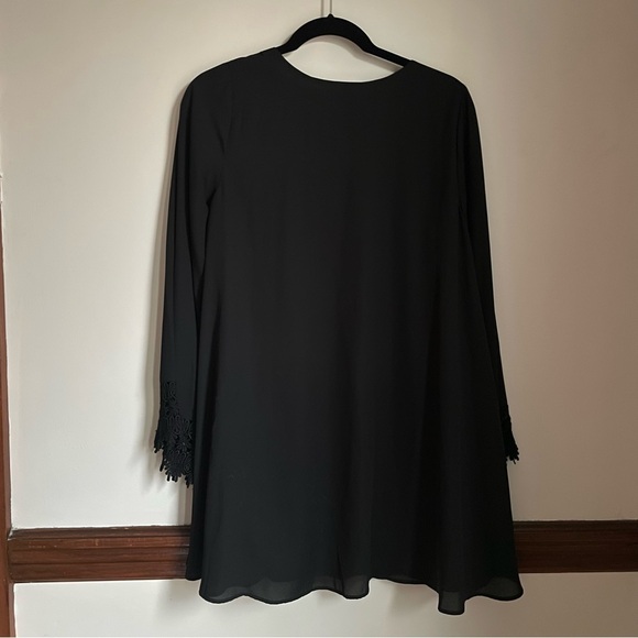 Show Me Your MuMu Black Embellished Bell Sleeve Mini Dress - Picture 2 of 5